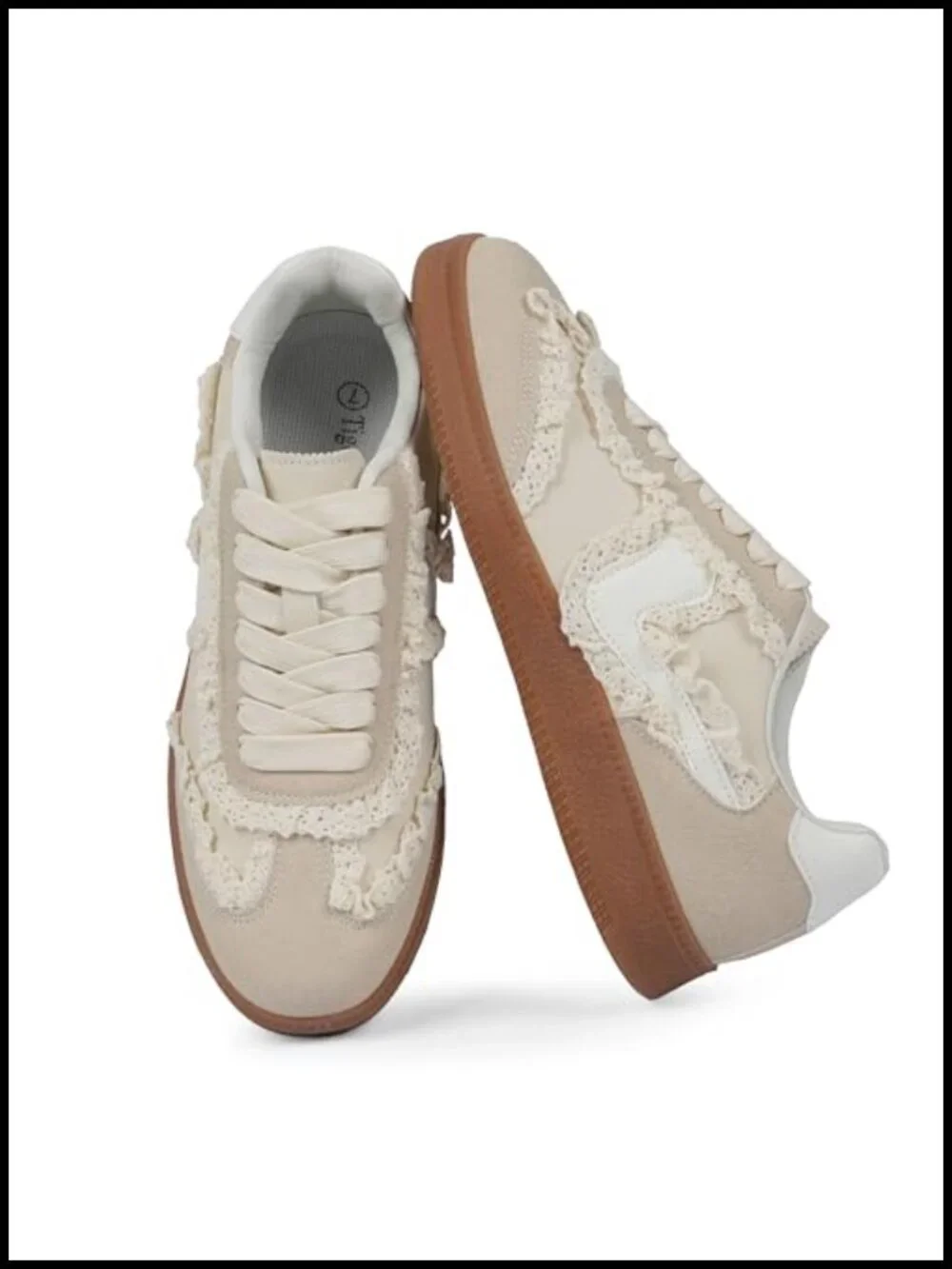Women's Lace Up Sneakers Retro Business Casual Comfortable Breathable Sneakers
